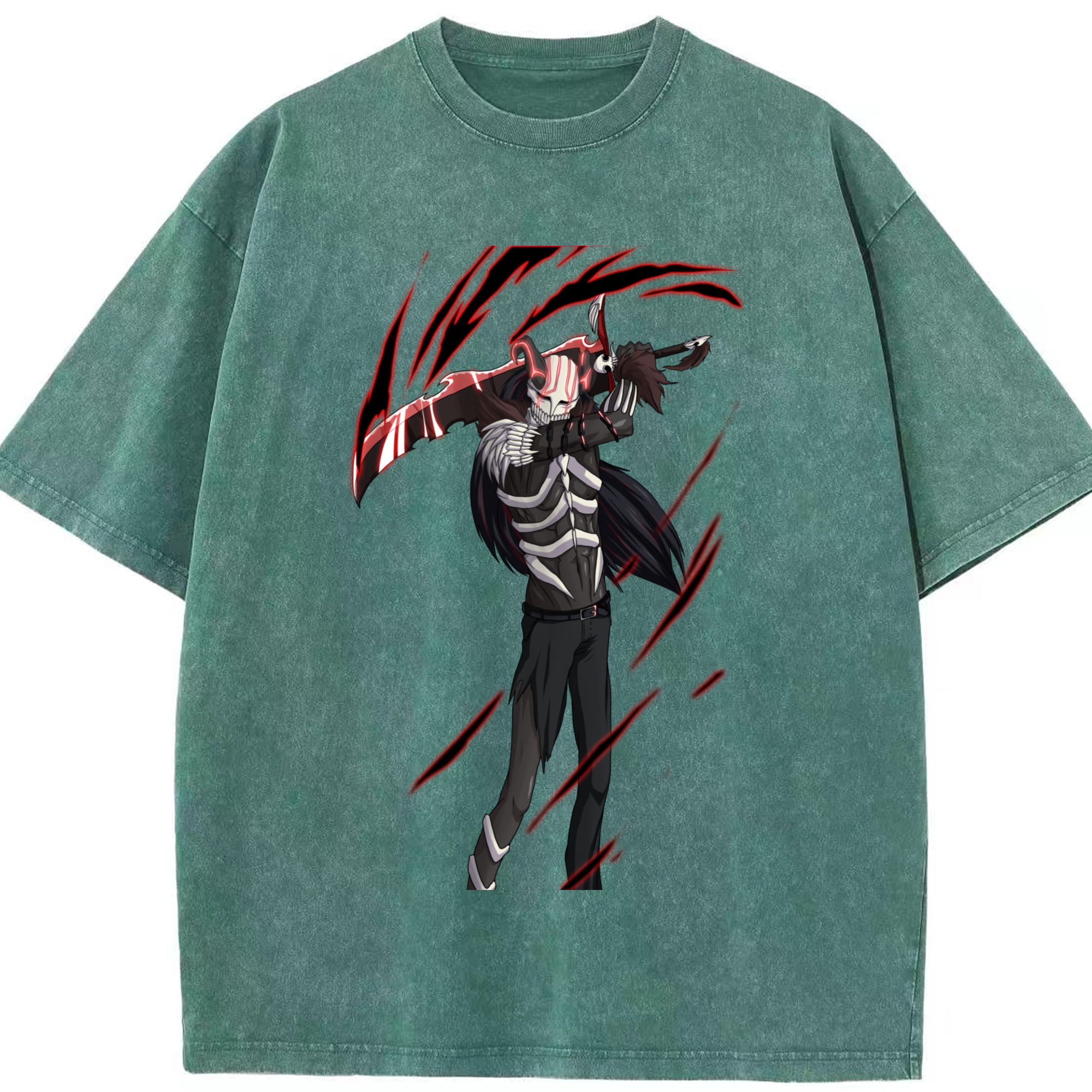 （画像用） ブリーチ 黒崎一護（くろさき いちご）BLEACH Kurosaki Ichigo 綿100% ヴィンテージ風 半袖Tシャツ（フロントプリント）
